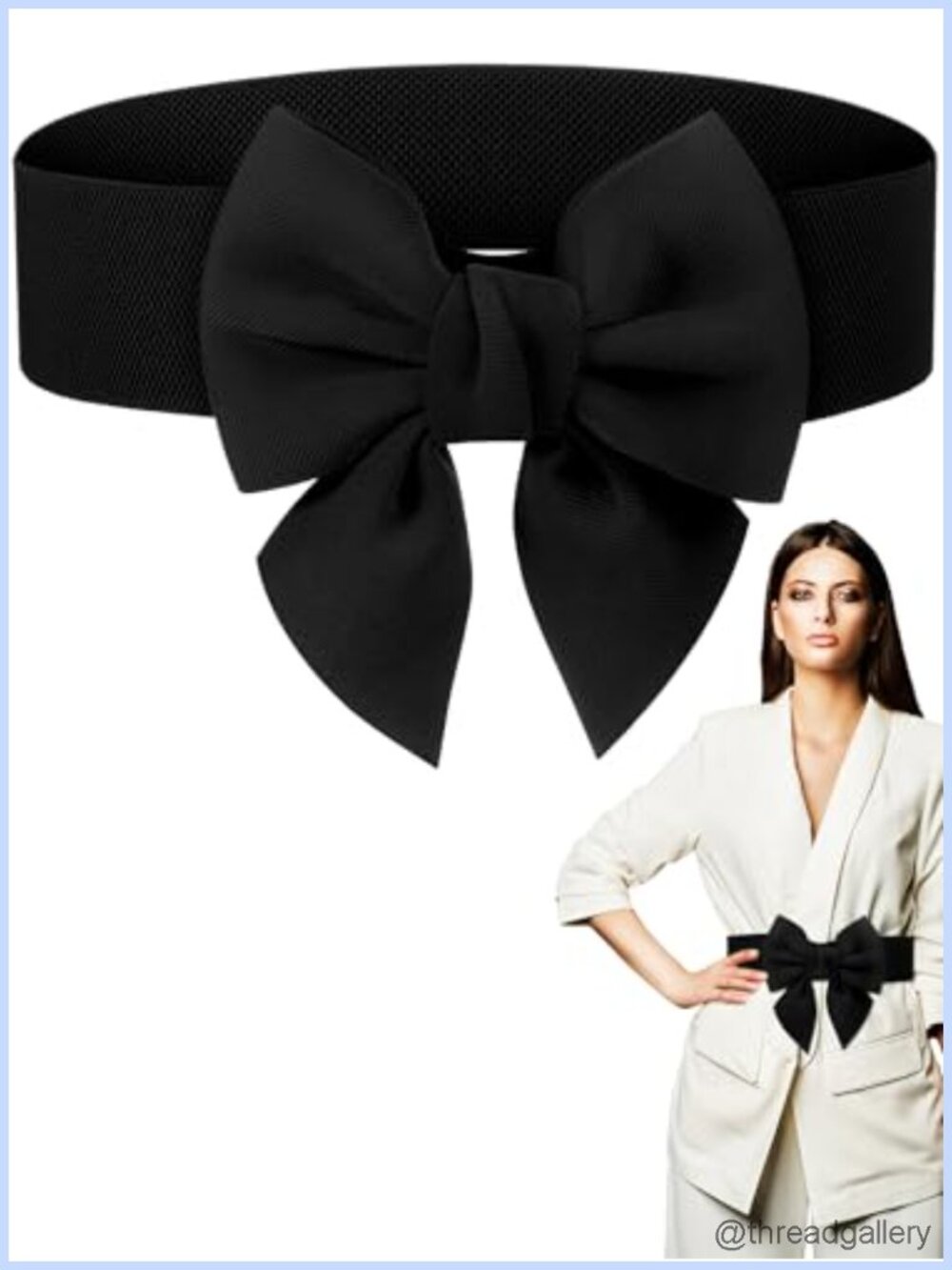 Elastic Bow Belt Wide Waist Stretchy Bowknot Women's Fabric Belt